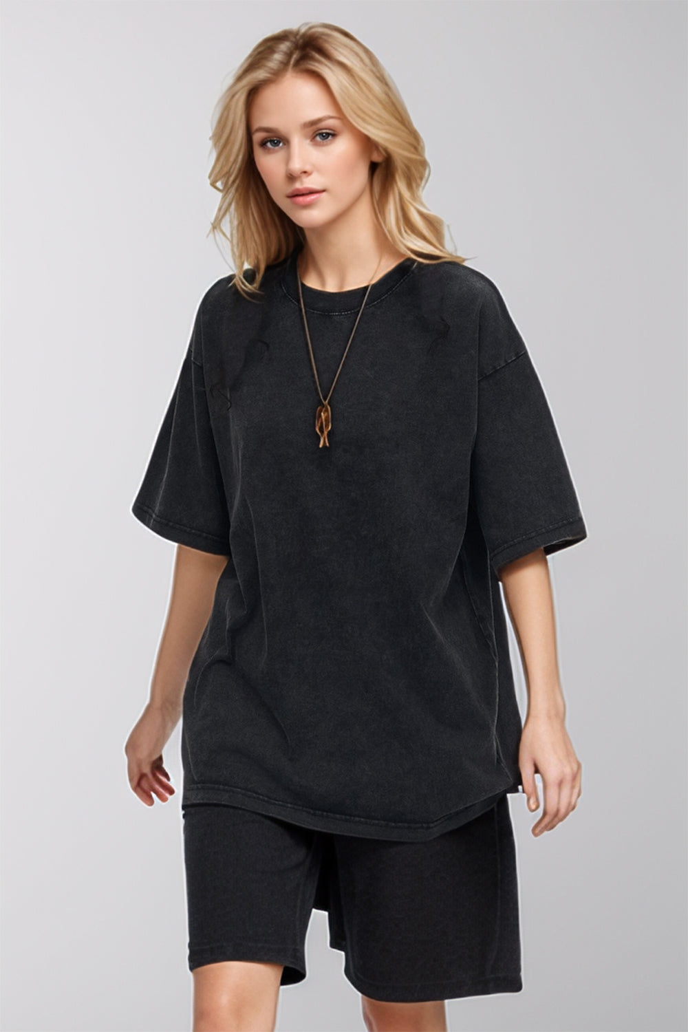 Basic Bae Round Neck Half Sleeve T-Shirt Trendsi