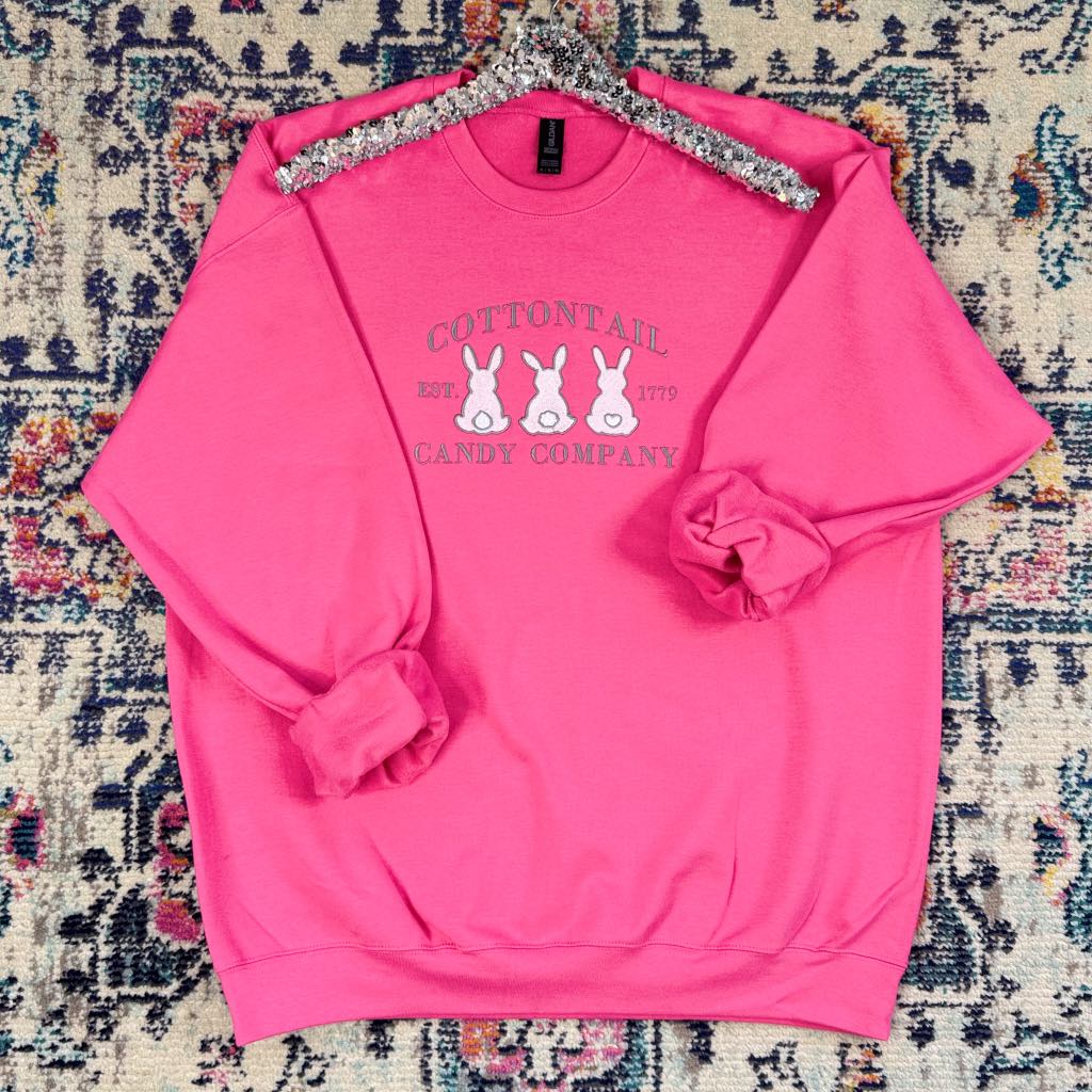Cottontail Candy Company Embroidered Sweatshirt Ave Shops
