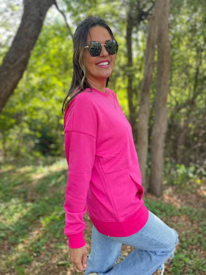 PREORDER: Magnolia Pocket Sweatshirt in Two Colors Ave Shops
