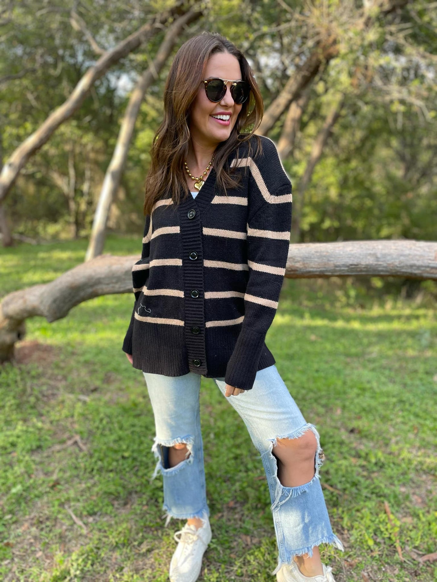 PREORDER: Brooks Striped Cardigan Ave Shops