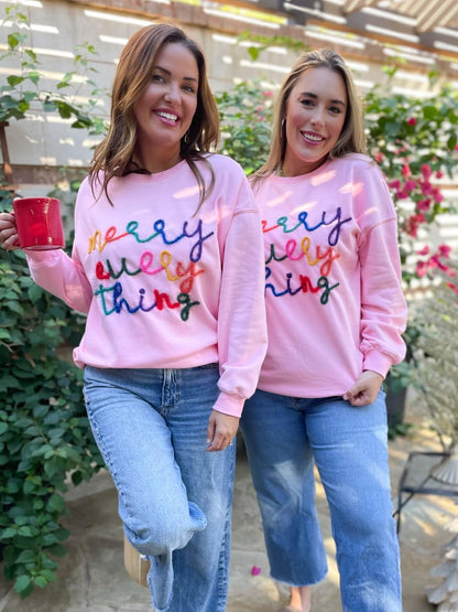 PREORDER: Merry Everything Tinsel Sweatshirt in Two Colors Ave Shops
