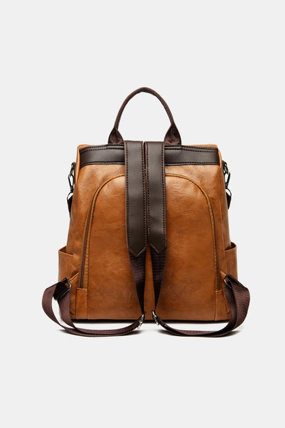 PU Leather Backpack Bag Trendsi