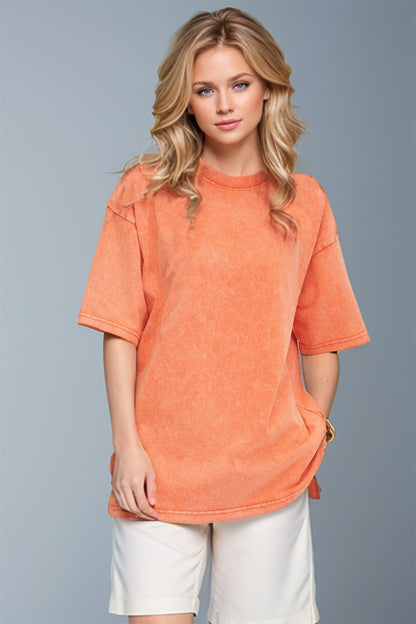 Basic Bae Round Neck Half Sleeve T-Shirt Trendsi