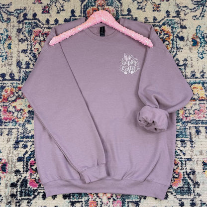 Happy Easter Embroidered Sweatshirt Ave Shops