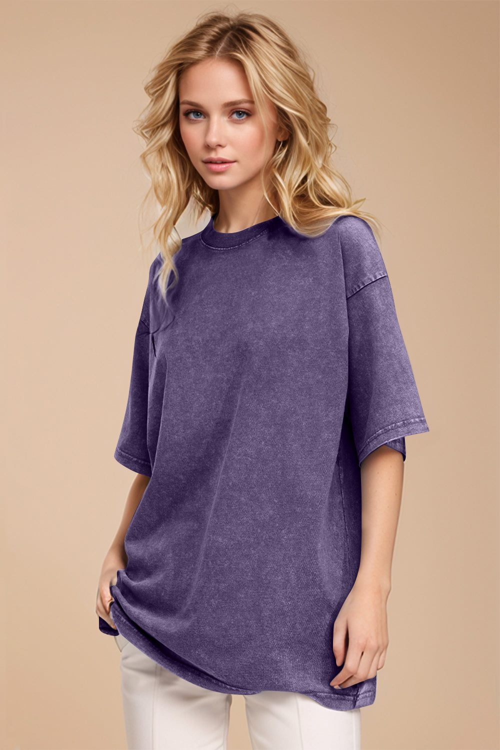 Basic Bae Round Neck Half Sleeve T-Shirt Trendsi