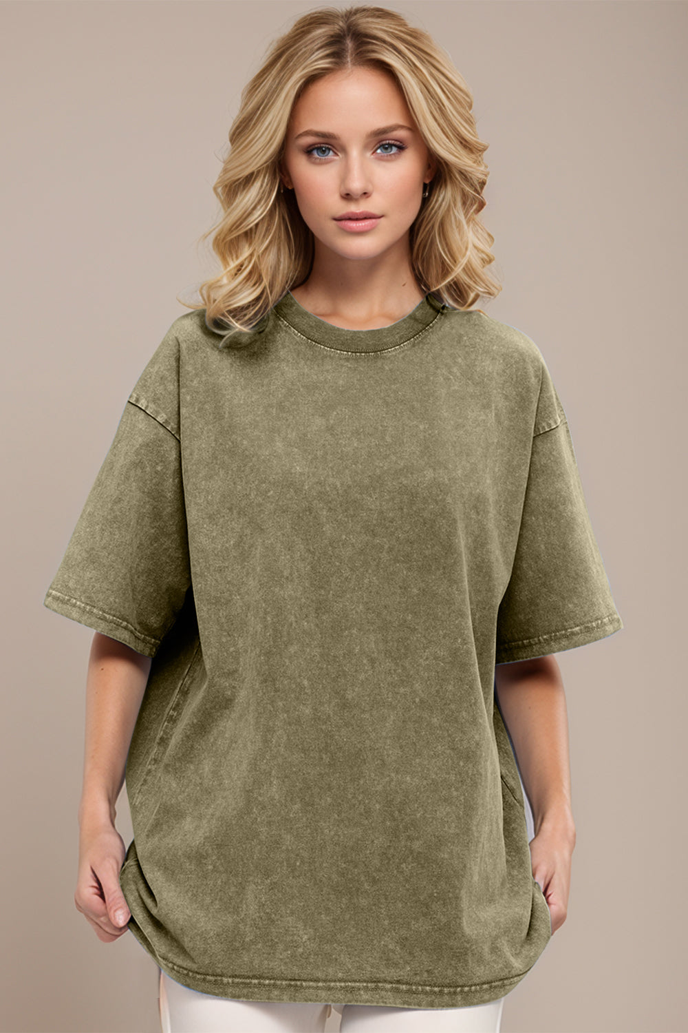 Basic Bae Round Neck Half Sleeve T-Shirt Trendsi