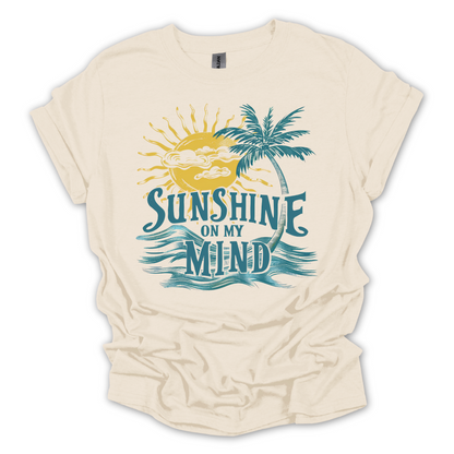 Sunshine on my mind graphic tee shirt