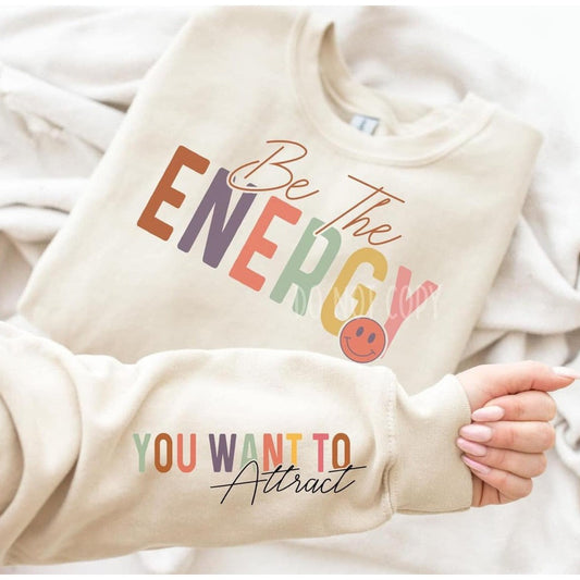 Be the Energy you want With  Sleeve Accent Sweatshirt Gabreila Wholesale