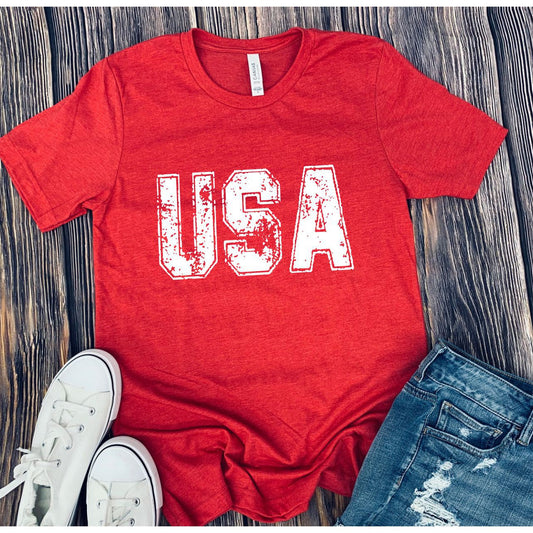USA Graphic Tee with color options Gabreila Wholesale