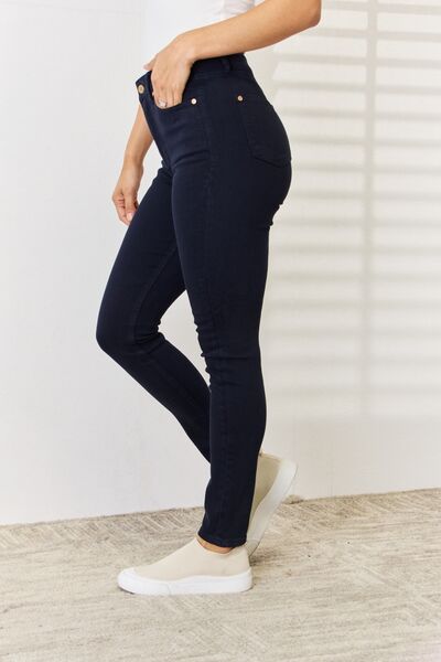 Judy Blue Full Size Garment Dyed Tummy Control Skinny Jeans Trendsi