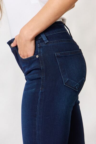 Kancan Full Size Mid Rise Flare Jeans Trendsi