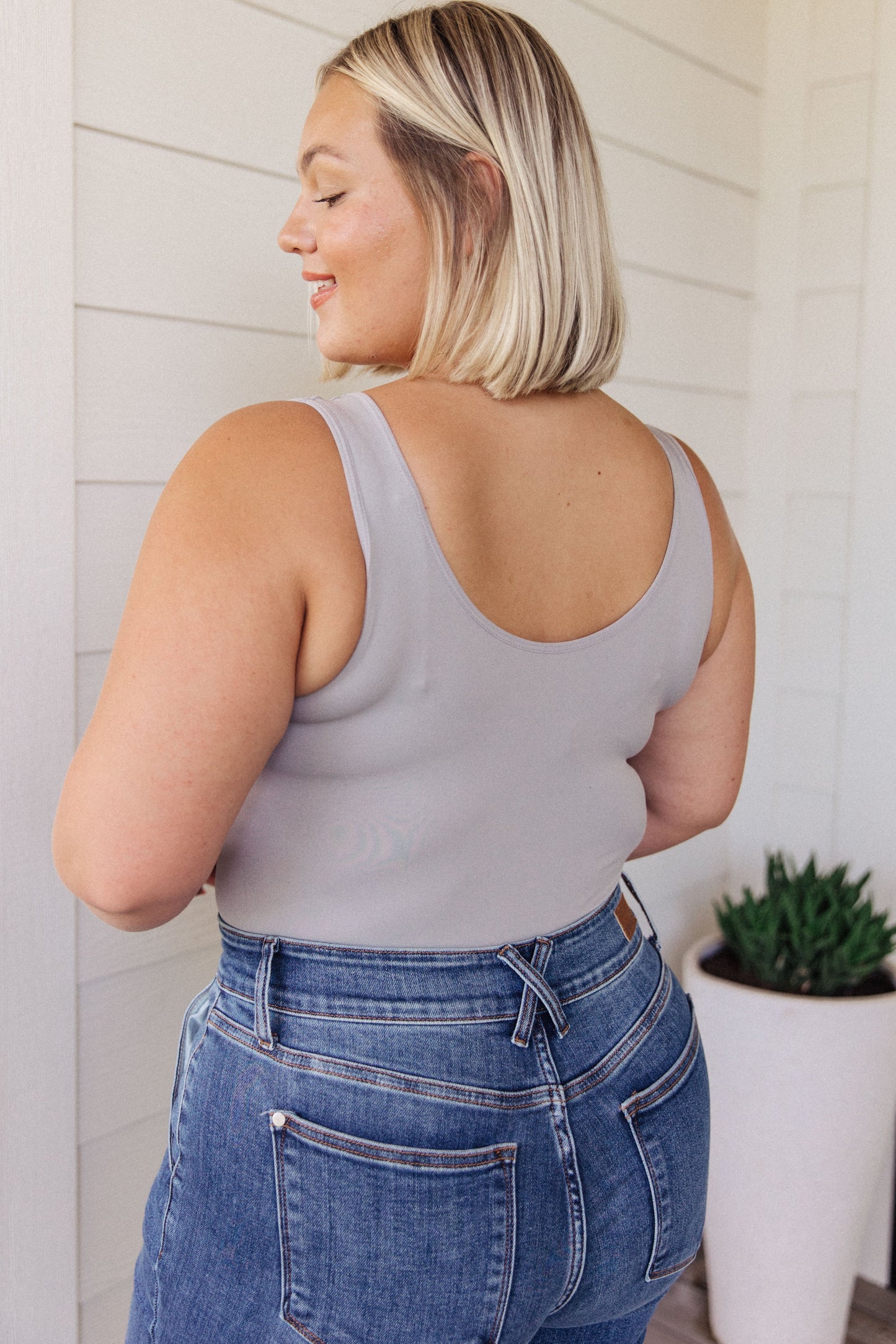 The Basics Bodysuit in Grey Ave Shops