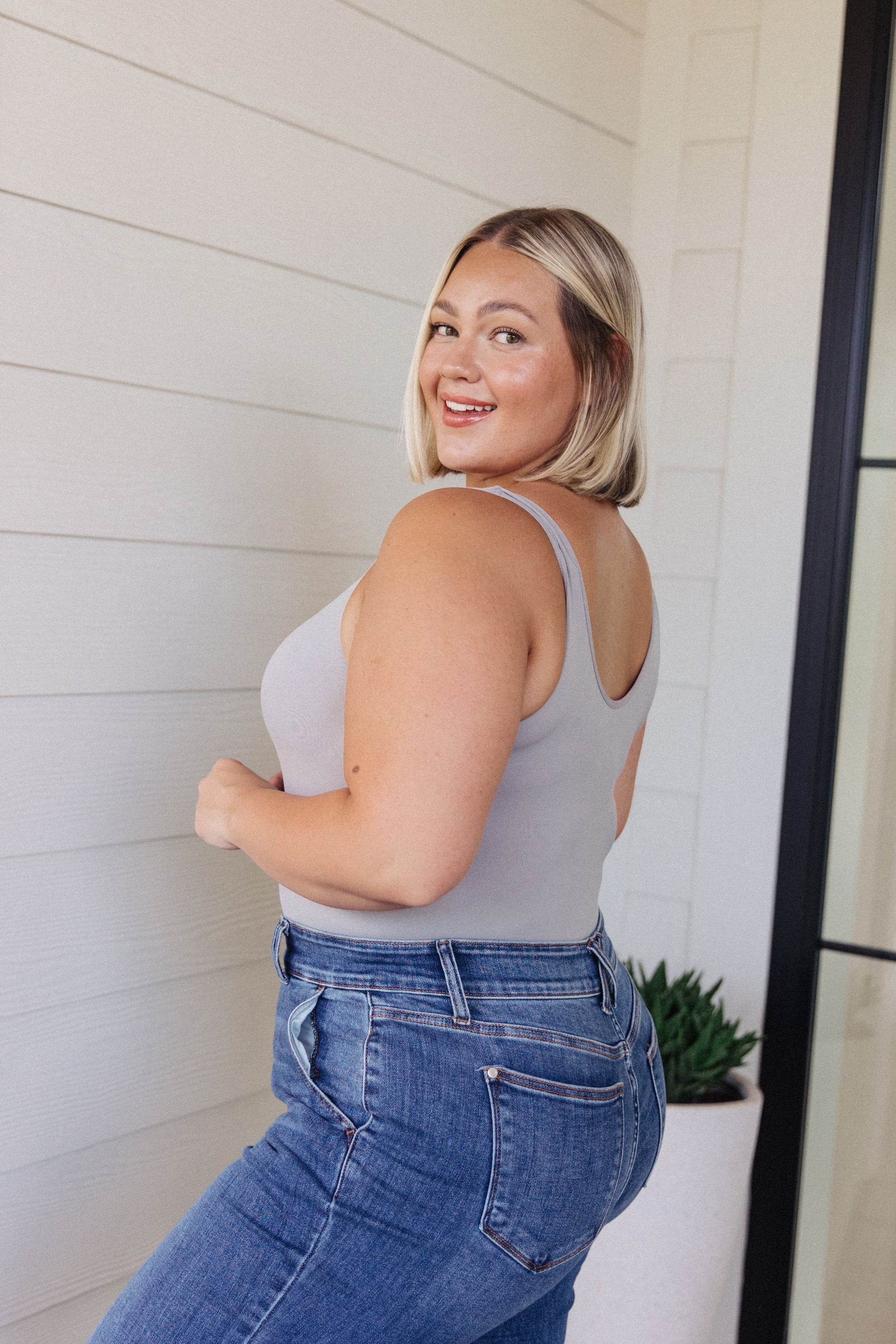 The Basics Bodysuit in Grey Ave Shops