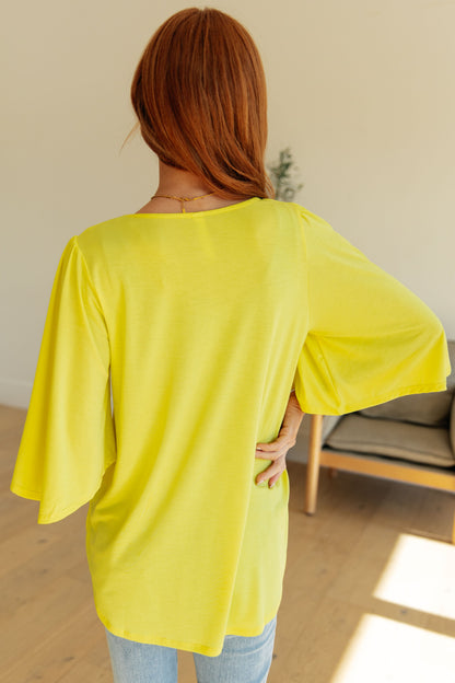 Cali Blouse in Neon Yellow Ave Shops