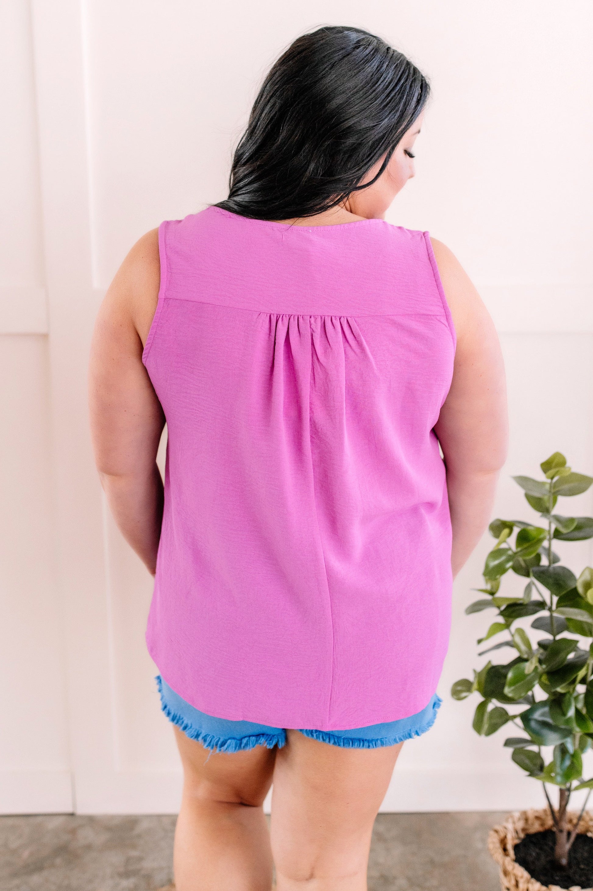 3.18 Sleeveless Blouse In Wild Orchid American Boutique Drop Ship