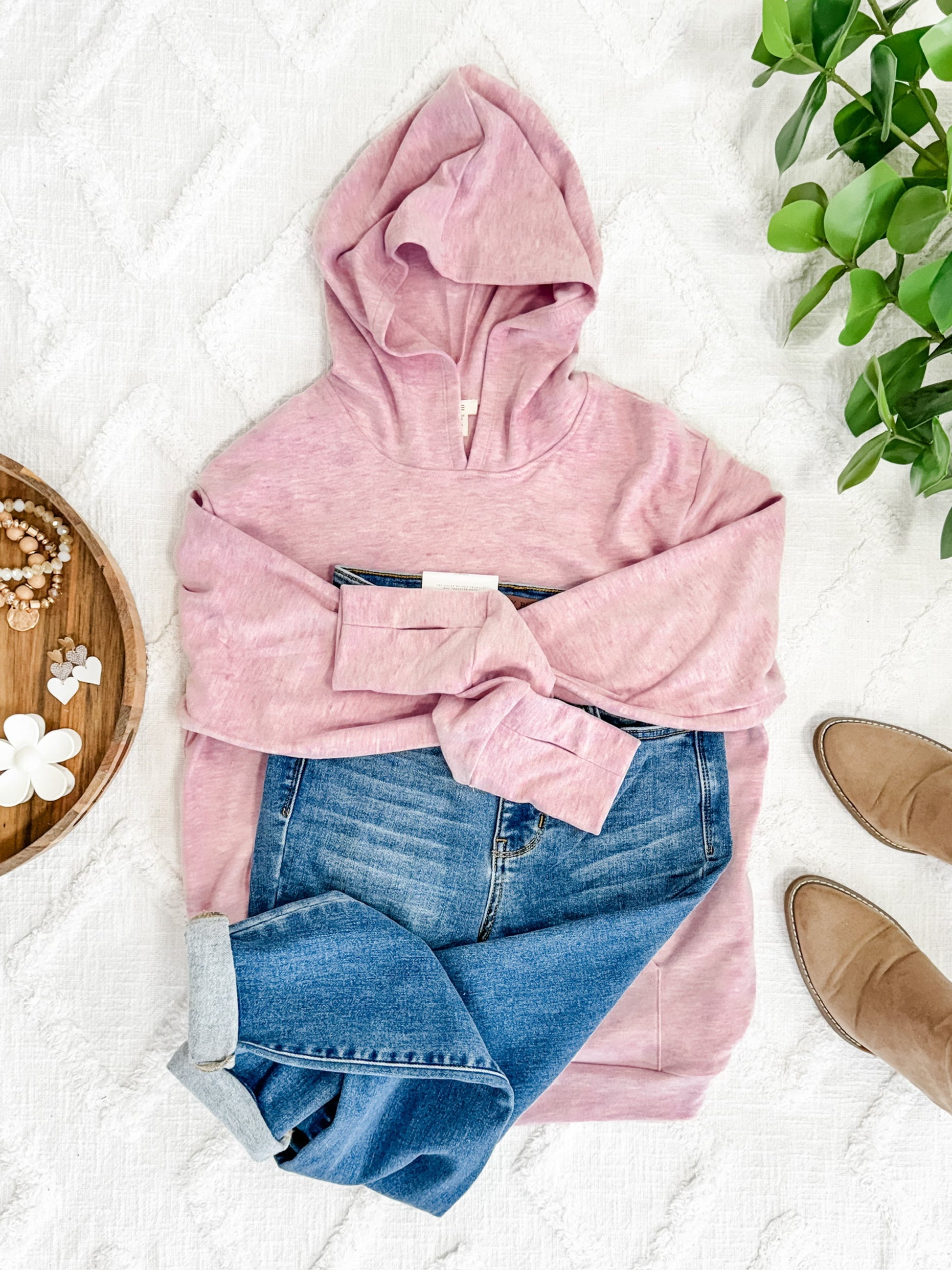 Heathered Pink Ultra Soft Hoodie - The Magnolia Cottage Boutique