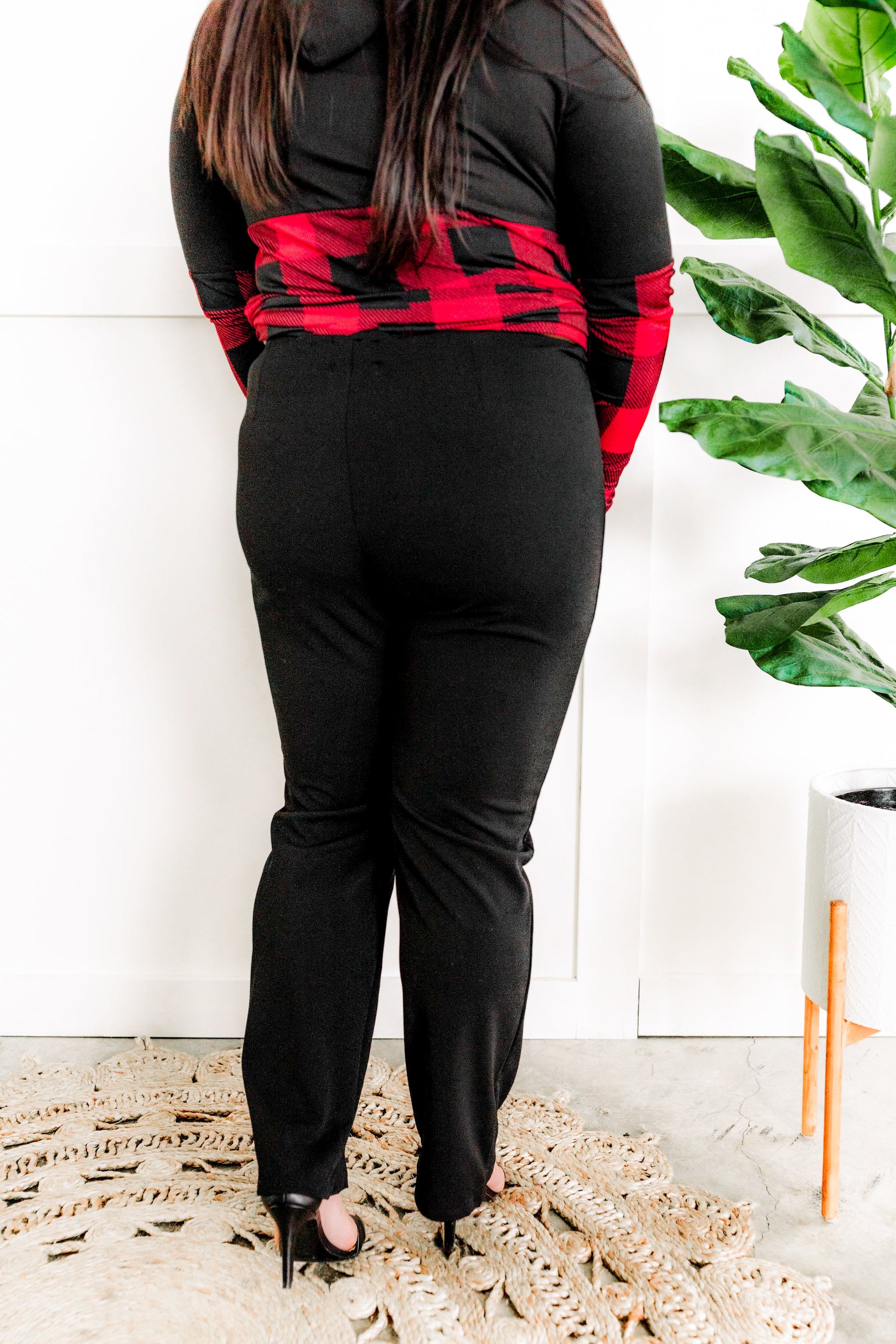 12.1 Stretchy Ponte Pants With Front Seam Detail In Silent Night Kiwidrop
