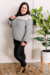 11.13 Soft Knit Sweater In Black & White With Silver Thread Kiwidrop
