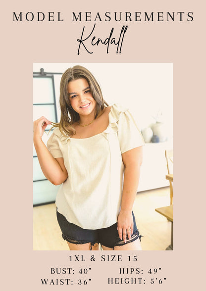 Everyday Scoop Neck Short Sleeve Top in White Ave Shops