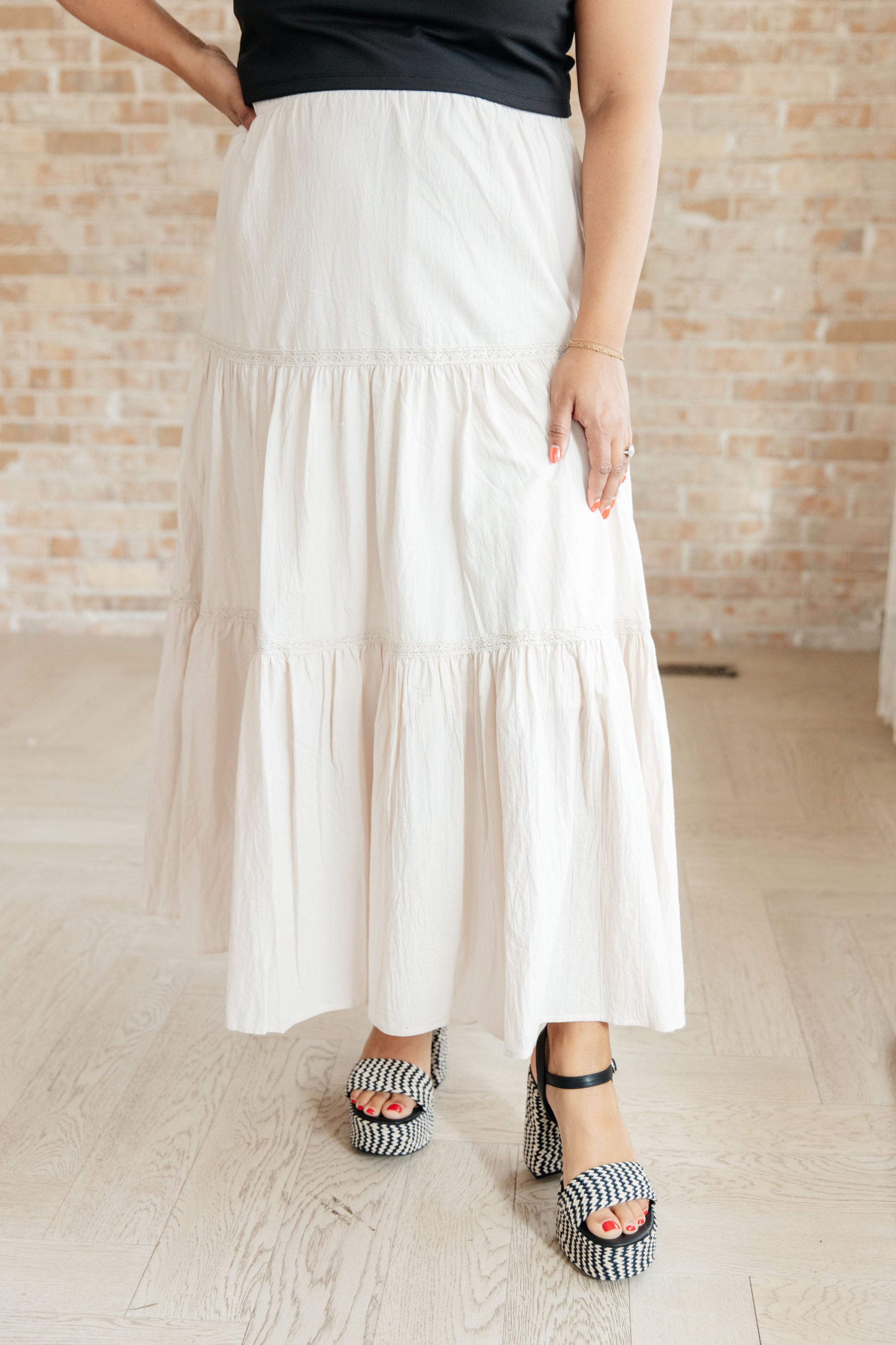 Let It Begin Tiered Maxi Skirt Ave Shops