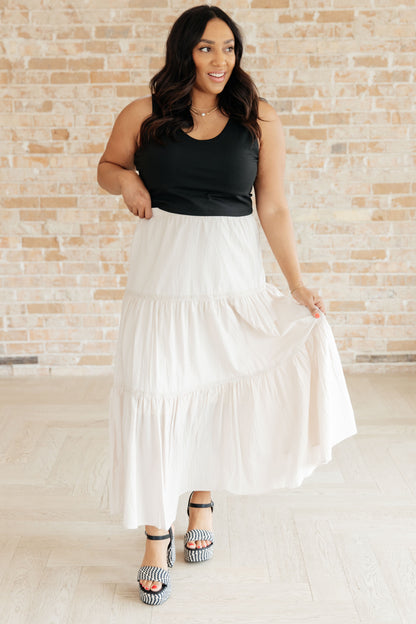 Let It Begin Tiered Maxi Skirt Ave Shops