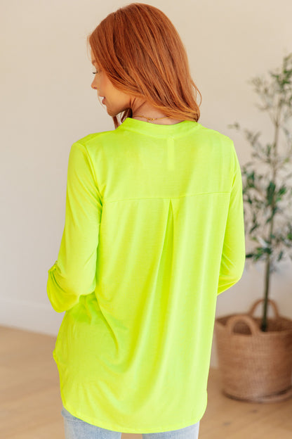 Lizzy Top in Neon Green Ave Shops