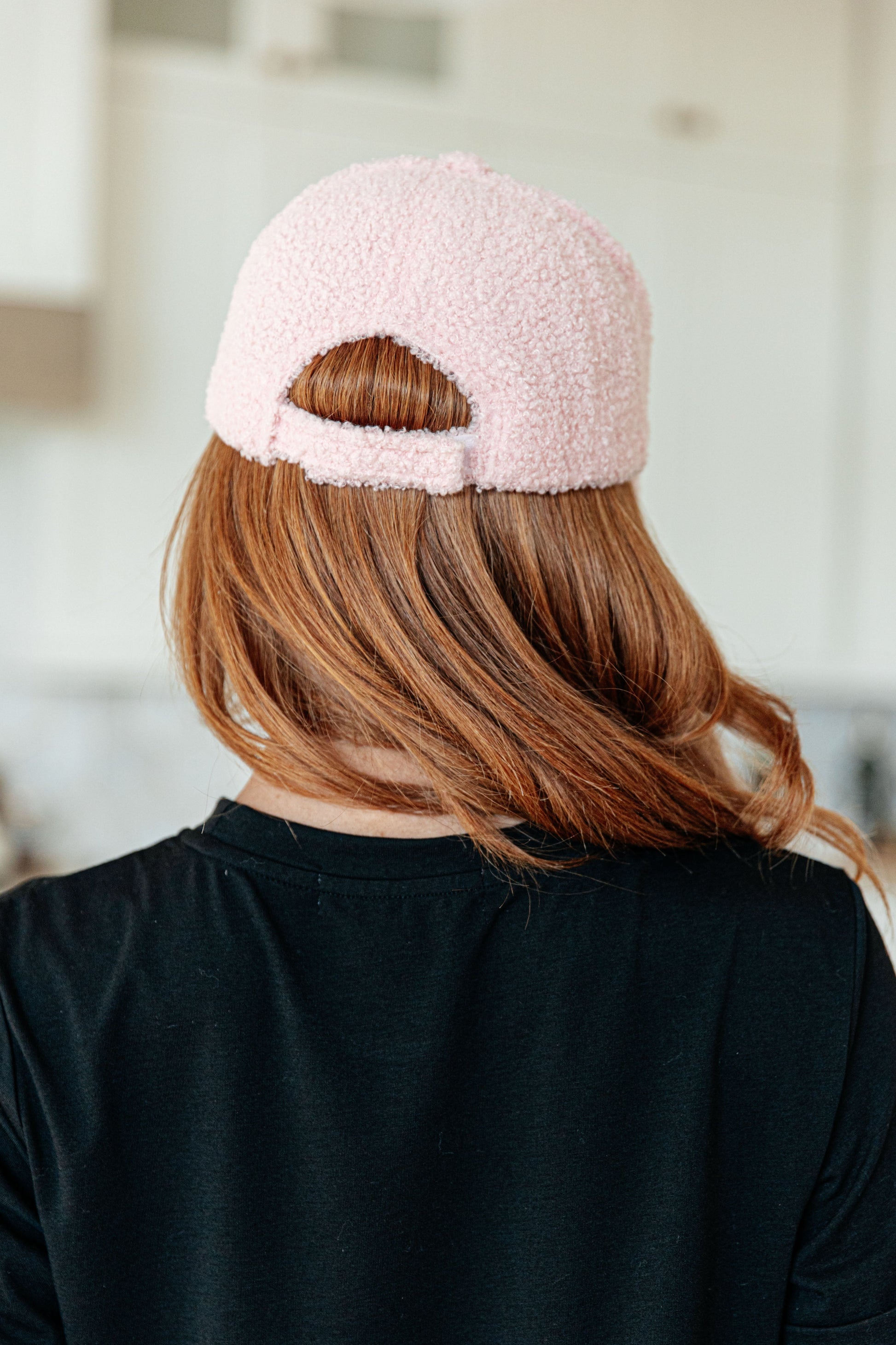 Lyla Sherpa Ball Cap in Pink Ave Shops