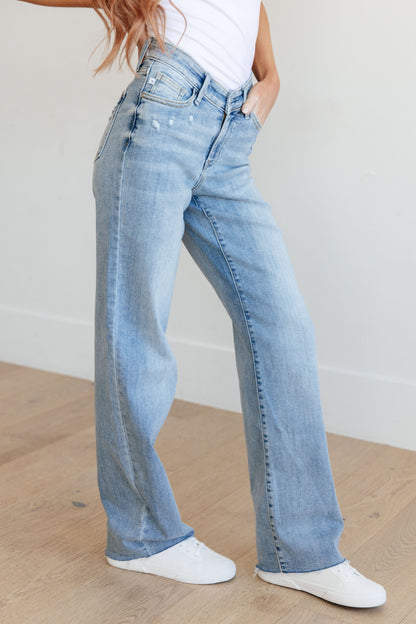 Mildred High Rise V Front Waistband Straight Jeans Ave Shops
