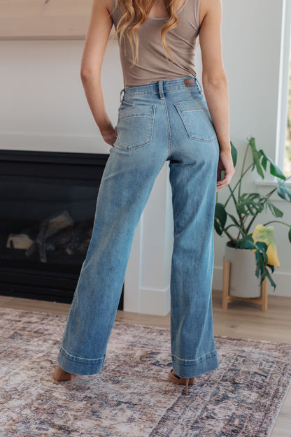 Mindy Mid Rise Wide Leg Jeans Ave Shops