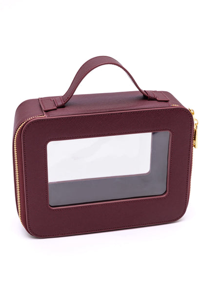 PU Leather Travel Cosmetic Case in Wine Ave Shops