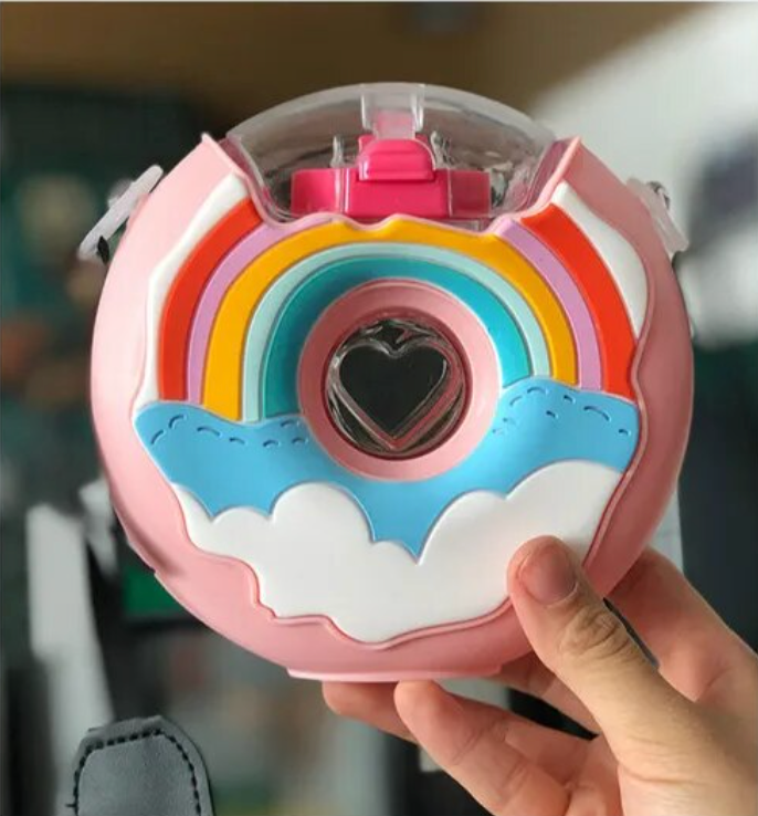 Portable Rainbow Donut Water Bottle Ave Shops