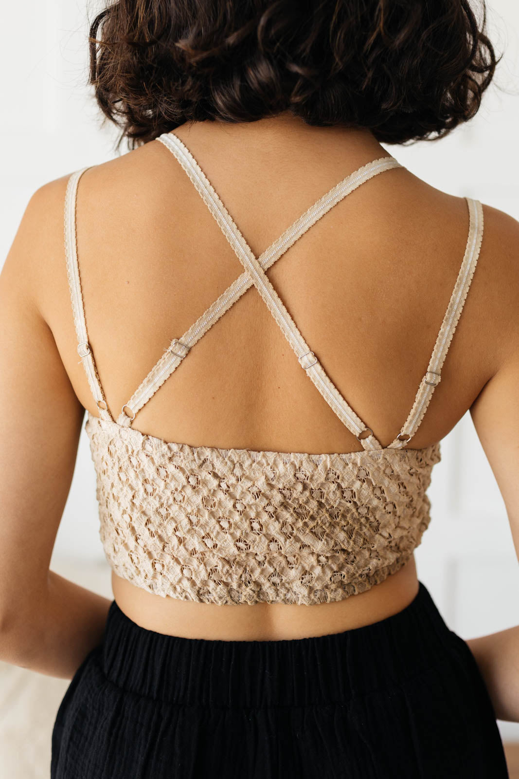 Live In Lace Bralette in Taupe Ave Shops