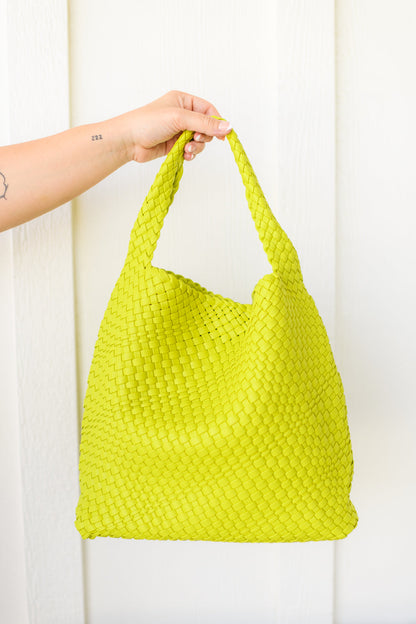 Woven and Worn Tote in Citron Ave Shops