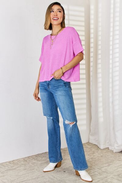 Zenana Full Size Round Neck Short Sleeve T-Shirt Trendsi