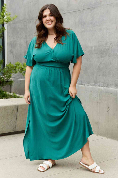 ODDI Full Size Woven Wrap Maxi Dress Trendsi