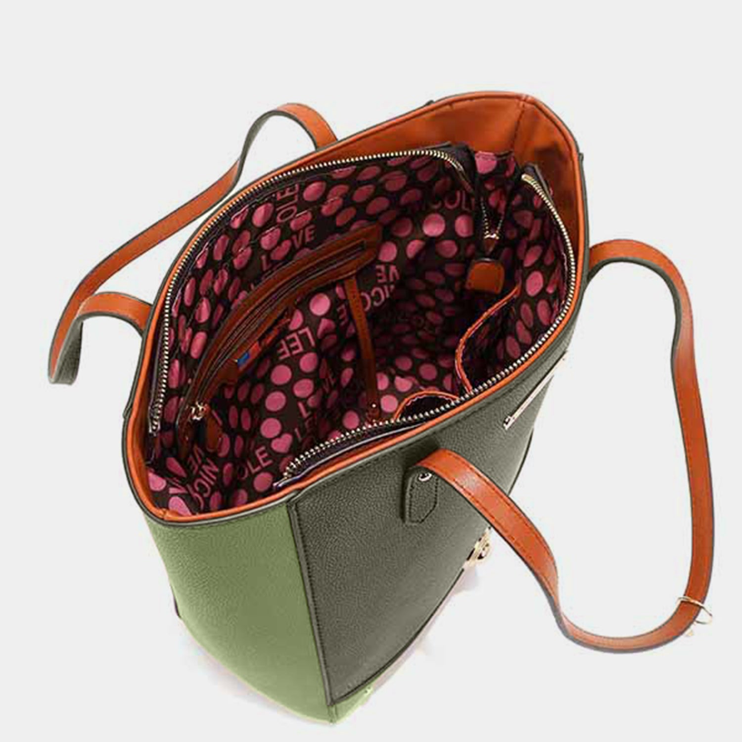 Nicole Lee USA 3-Piece Contrast Handbag Set Trendsi