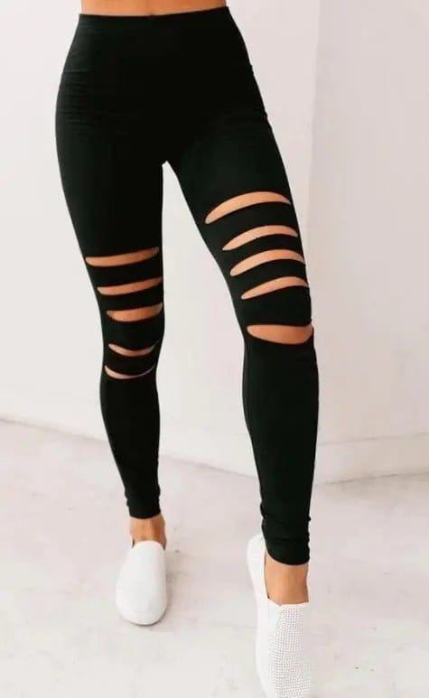 Tear up the playbook with the Slash Distressed Leggings. The strategically  placed rips make it simple to style with your street-ready looks, while  also improving the airflow you need to stay cool,