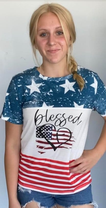 Blessed 4th of July Graphic Shirt The Magnolia Cottage Boutique