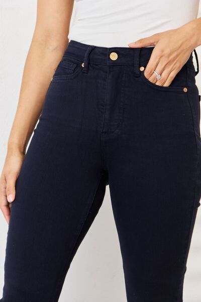 Judy Blue Full Size Garment Dyed Tummy Control Skinny Jeans Trendsi