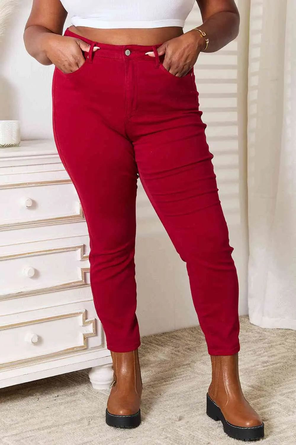 Judy Blue Full Size High Waist Tummy Control Skinny Jeans Trendsi