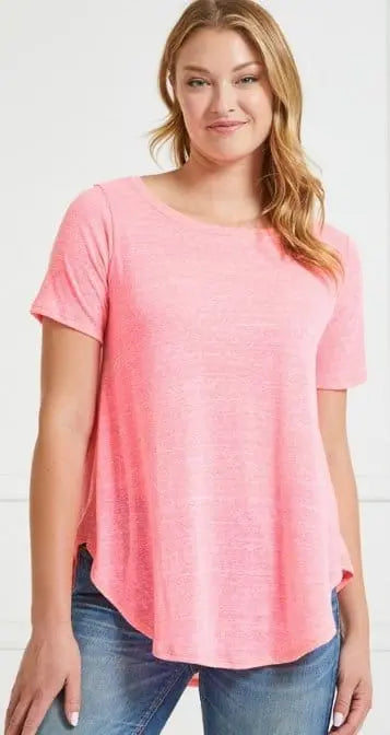 Coral Short Sleeve Top - The Magnolia Cottage Boutique