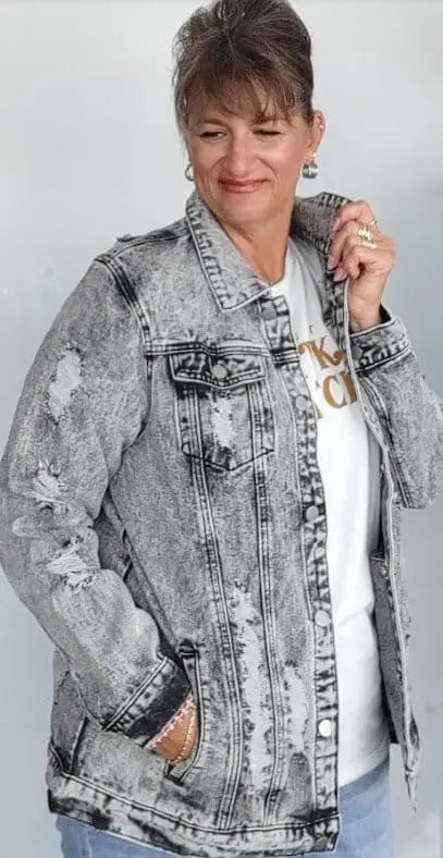 Dark Denim Jacket - The Magnolia Cottage Boutique