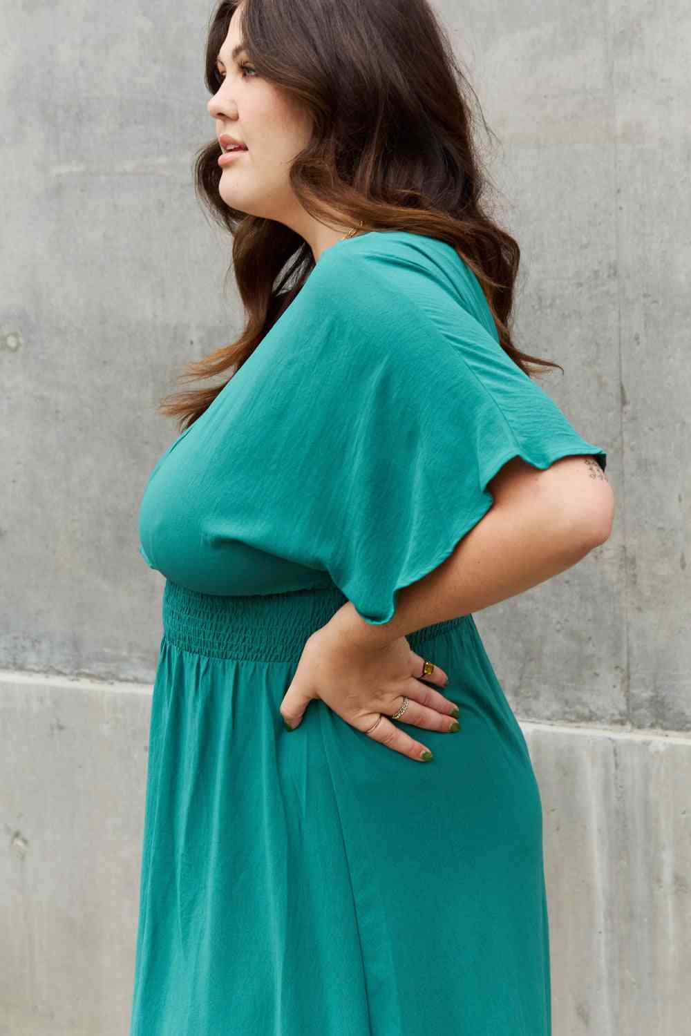 ODDI Full Size Woven Wrap Maxi Dress Trendsi