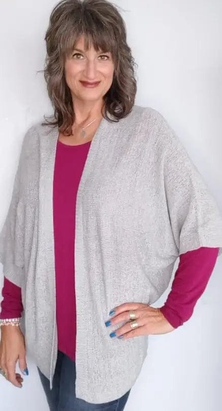 Heather Grey Slouchy Cardigan - The Magnolia Cottage Boutique