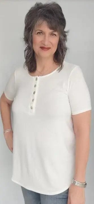 Ivory Short Sleeve Top - The Magnolia Cottage Boutique