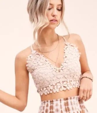 Mauve crochet lace bralette The Magnolia Cottage Boutique