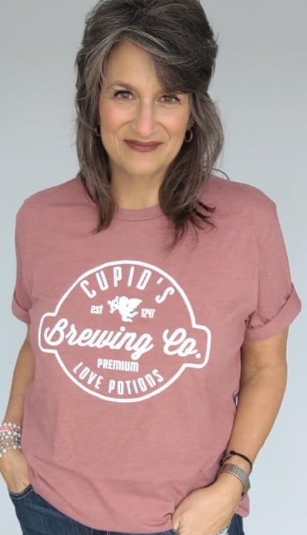Mauve Cupid's Brewing Company T shirt The Magnolia Cottage Boutique
