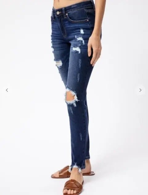 Mid Rise Distressed Kan Kan Jean The Magnolia Cottage Boutique