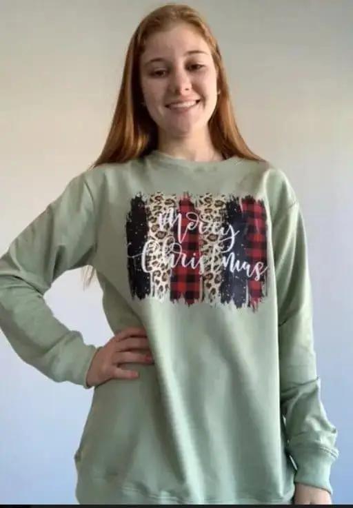 Olive Merry Christmas Sweatershirt The Magnolia Cottage Boutique
