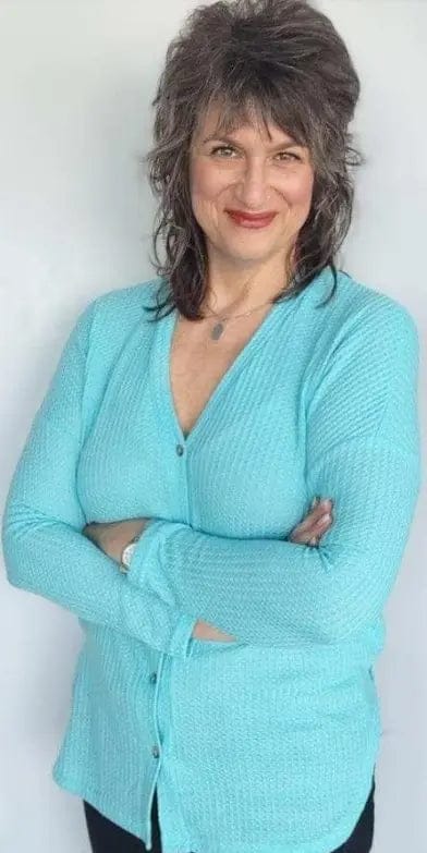 Turquoise Cardigan with waffle knit - The Magnolia Cottage Boutique